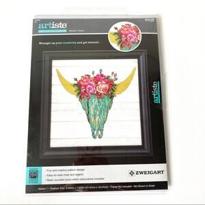 Artiste Western Charm Skull Counted Cross Stitch